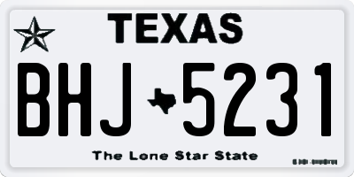TX license plate BHJ5231