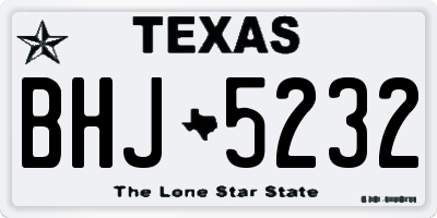 TX license plate BHJ5232