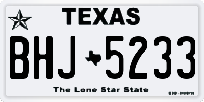 TX license plate BHJ5233