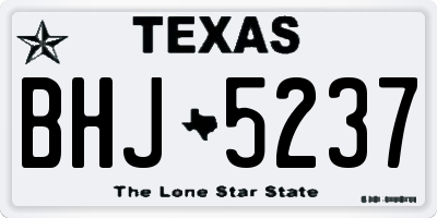 TX license plate BHJ5237
