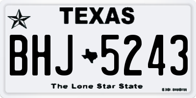 TX license plate BHJ5243