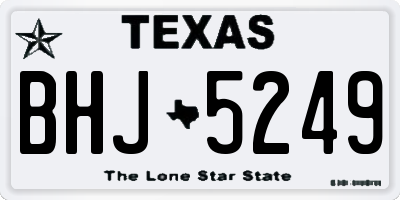 TX license plate BHJ5249