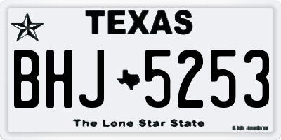 TX license plate BHJ5253