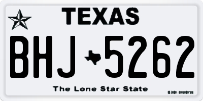 TX license plate BHJ5262