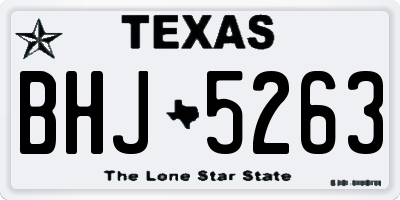TX license plate BHJ5263