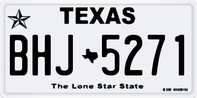 TX license plate BHJ5271
