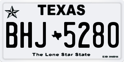 TX license plate BHJ5280