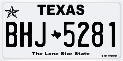 TX license plate BHJ5281