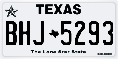 TX license plate BHJ5293