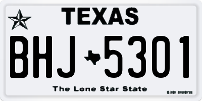 TX license plate BHJ5301