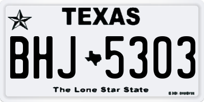 TX license plate BHJ5303