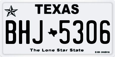 TX license plate BHJ5306