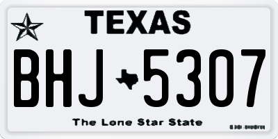 TX license plate BHJ5307