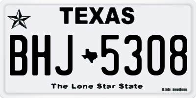 TX license plate BHJ5308