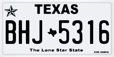 TX license plate BHJ5316