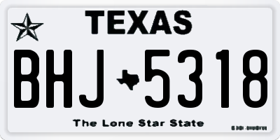 TX license plate BHJ5318