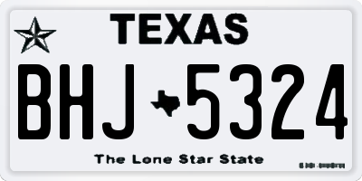 TX license plate BHJ5324