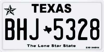 TX license plate BHJ5328