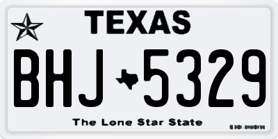 TX license plate BHJ5329