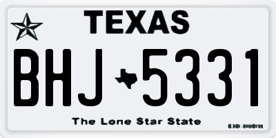 TX license plate BHJ5331
