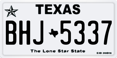 TX license plate BHJ5337