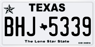 TX license plate BHJ5339