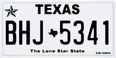 TX license plate BHJ5341