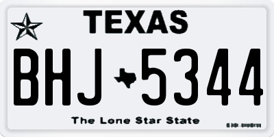 TX license plate BHJ5344
