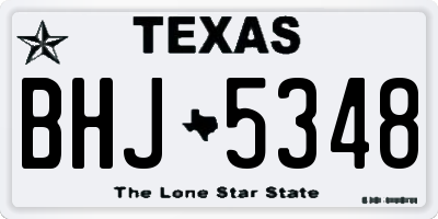 TX license plate BHJ5348