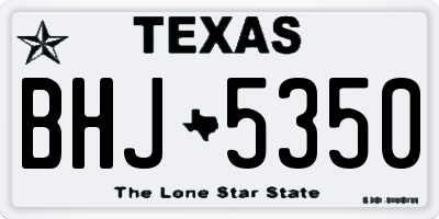 TX license plate BHJ5350