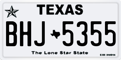 TX license plate BHJ5355