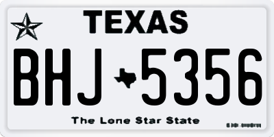 TX license plate BHJ5356