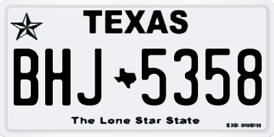 TX license plate BHJ5358