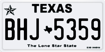 TX license plate BHJ5359