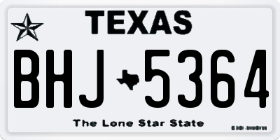 TX license plate BHJ5364
