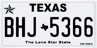 TX license plate BHJ5366