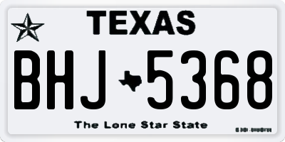 TX license plate BHJ5368