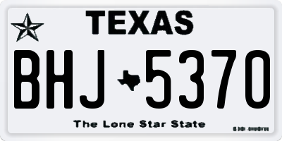 TX license plate BHJ5370