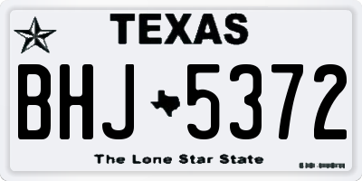 TX license plate BHJ5372