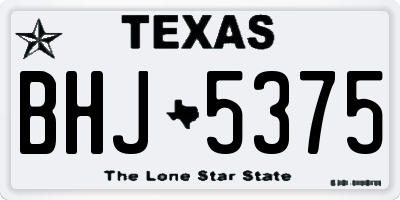 TX license plate BHJ5375