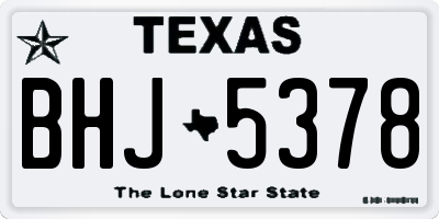 TX license plate BHJ5378
