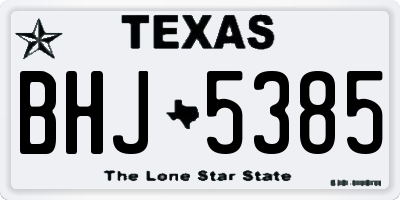 TX license plate BHJ5385