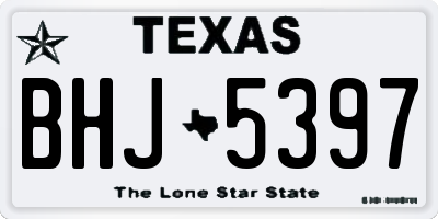 TX license plate BHJ5397