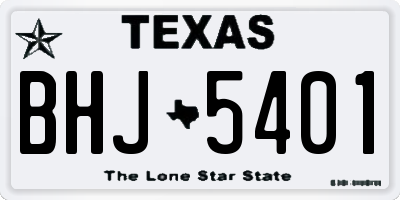 TX license plate BHJ5401