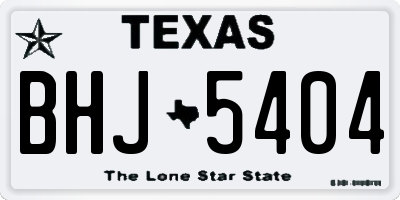 TX license plate BHJ5404