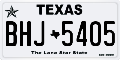 TX license plate BHJ5405
