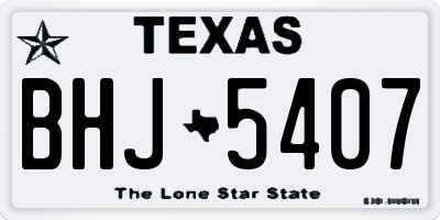 TX license plate BHJ5407