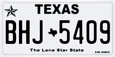 TX license plate BHJ5409