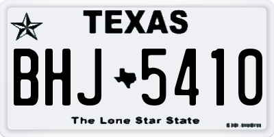 TX license plate BHJ5410