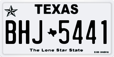TX license plate BHJ5441
